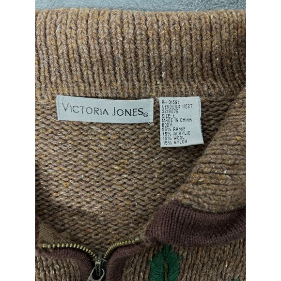 Vintage Holiday Cardigan Sweater With Festive Embroidery Ugly Sweater Christmas - Picture 3 of 10